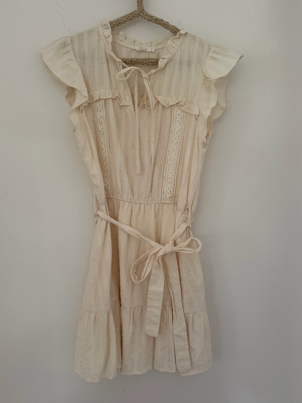 mine Cream and Beige Women's Dress
